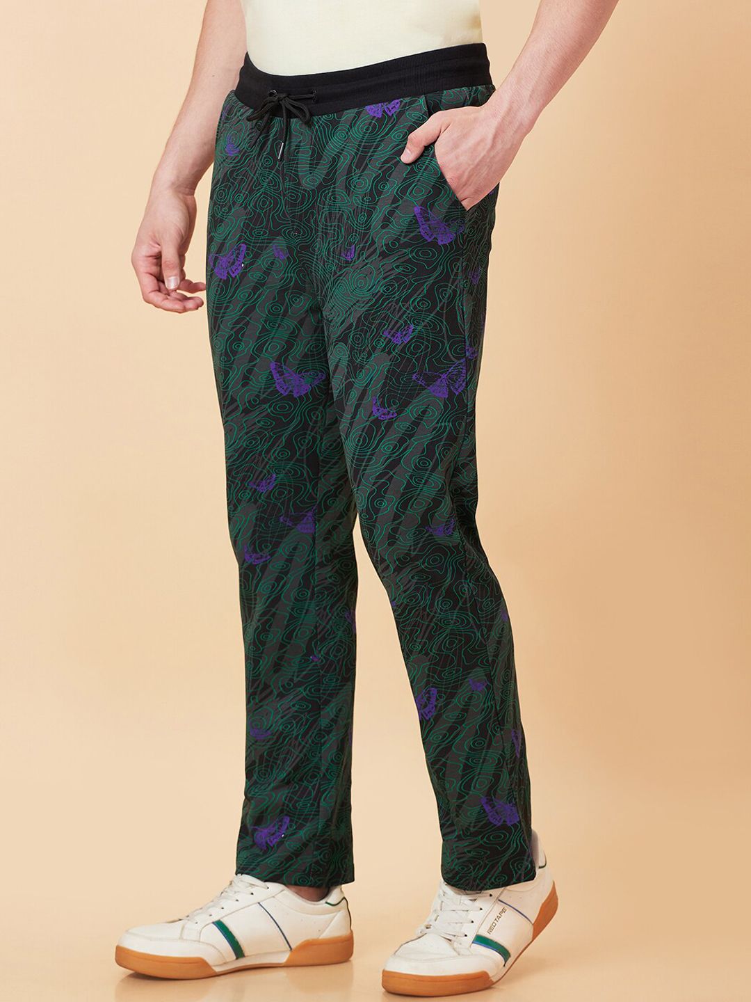 Being Human Men Abstract Printed Regular Fit Track Pants