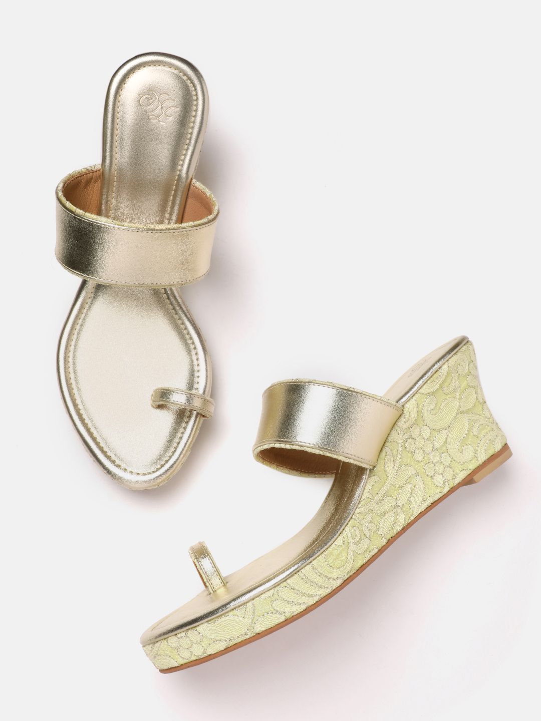 House of Pataudi Ethnic Wedge Heels