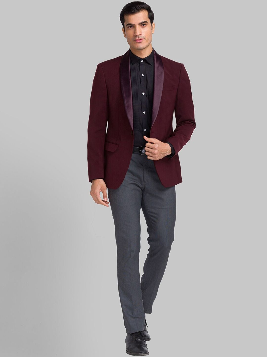 Park Avenue Shawl Collar Slim-Fit Single-Breasted Blazer