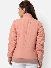 Kampus Sutra Wanita Pink Windcheater Padded Jacket