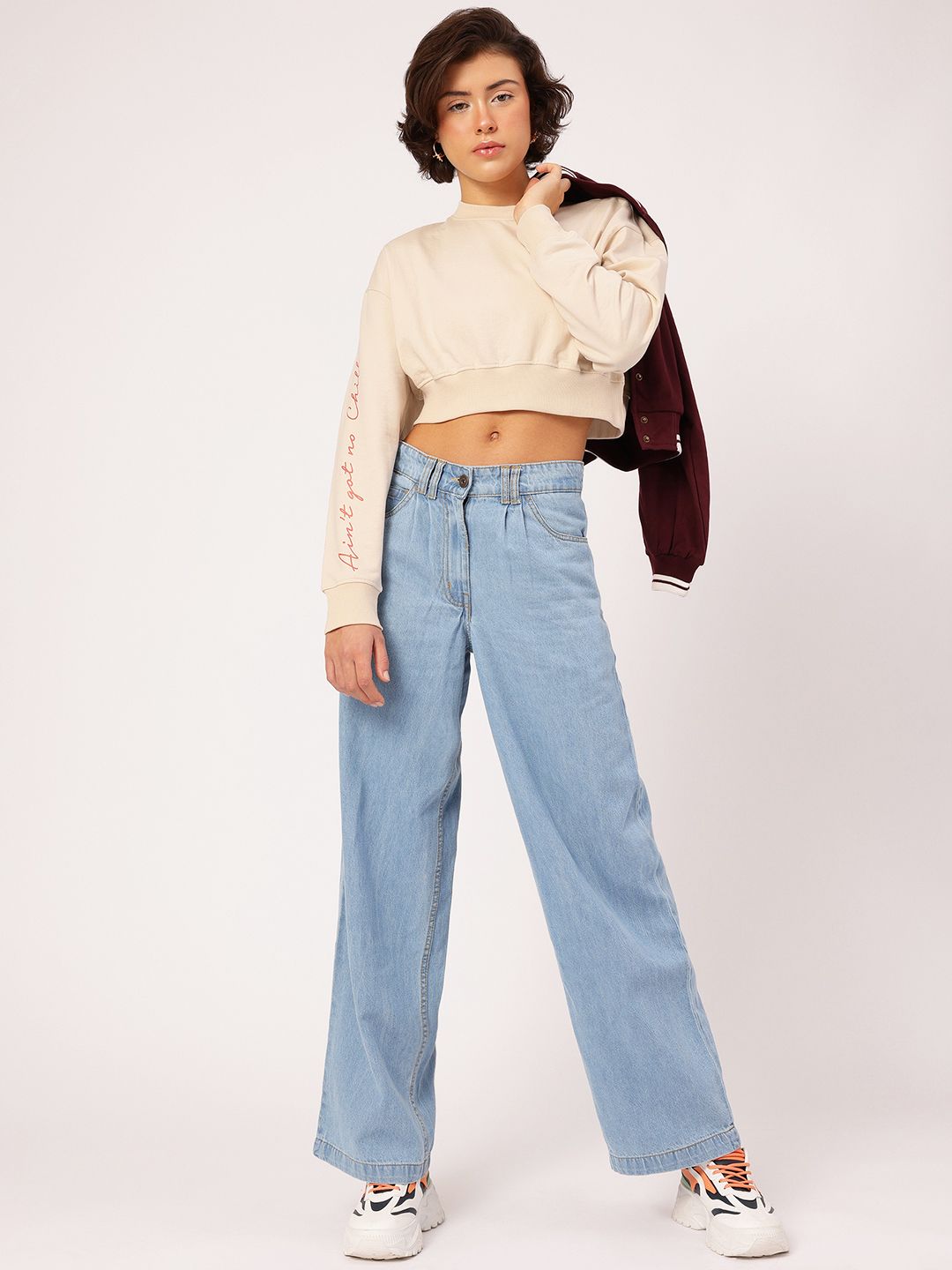 DressBerry Boxy Crop Sweatshirt