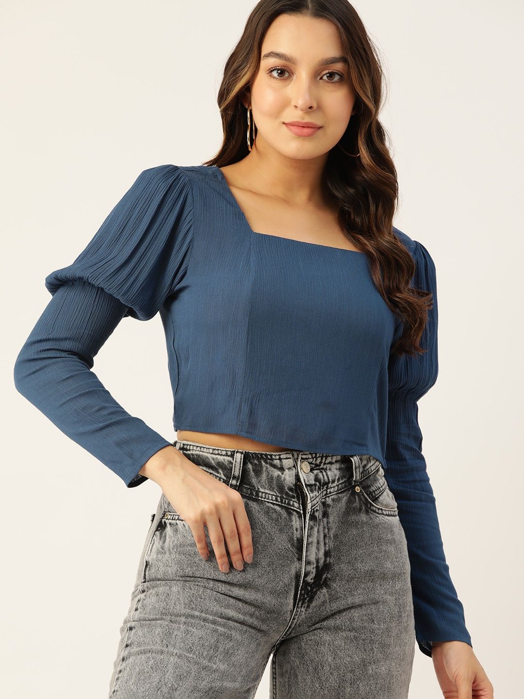 DressBerry Solid Crop Top
