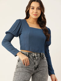 DressBerry Solid Crop Top