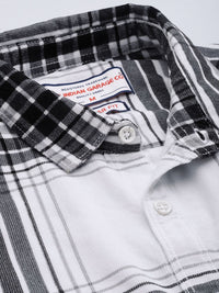 The Indian Garage Co Pure Cotton Tartan Checks Corduroy Casual Shirt