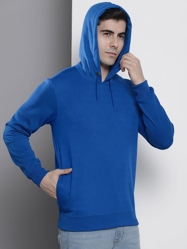 The Indian Garage Co Men Blue Hooded Sweatshirt