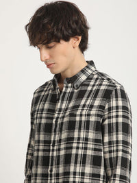 THE BEAR HOUSE Checked Slim Fit Pure Cotton Casual Shirt