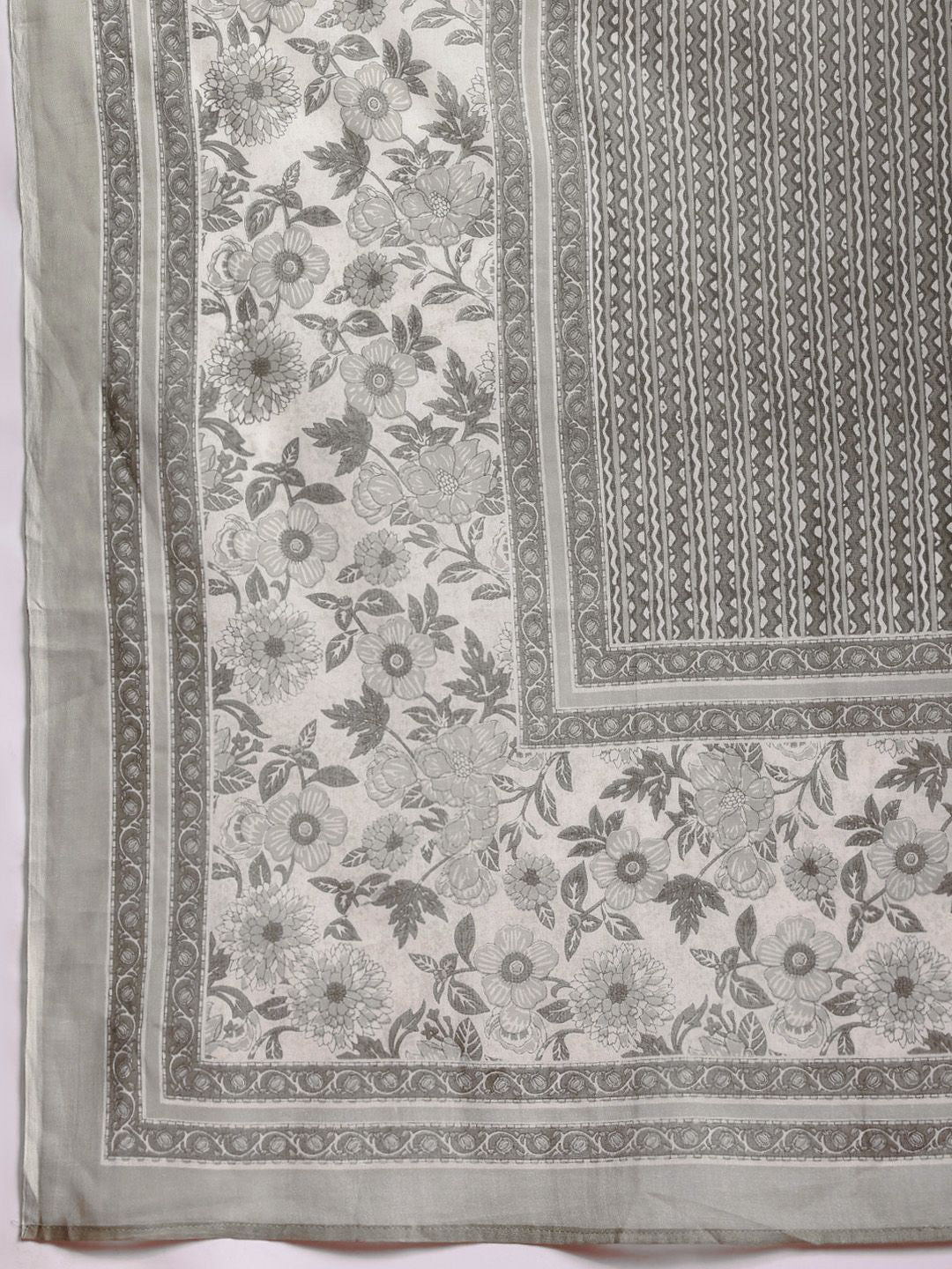 Indo Era Women Floral Printed Pure Cotton Kurta with Trousers & With Dupatta