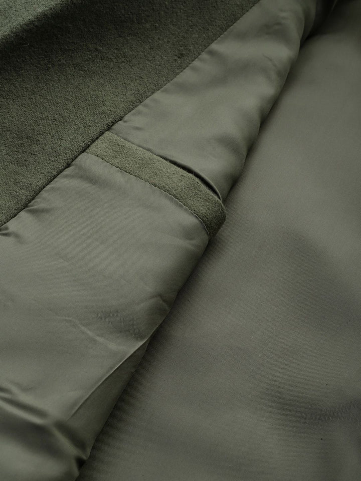 all about you Notched Lapel Collar Longline Overcoat