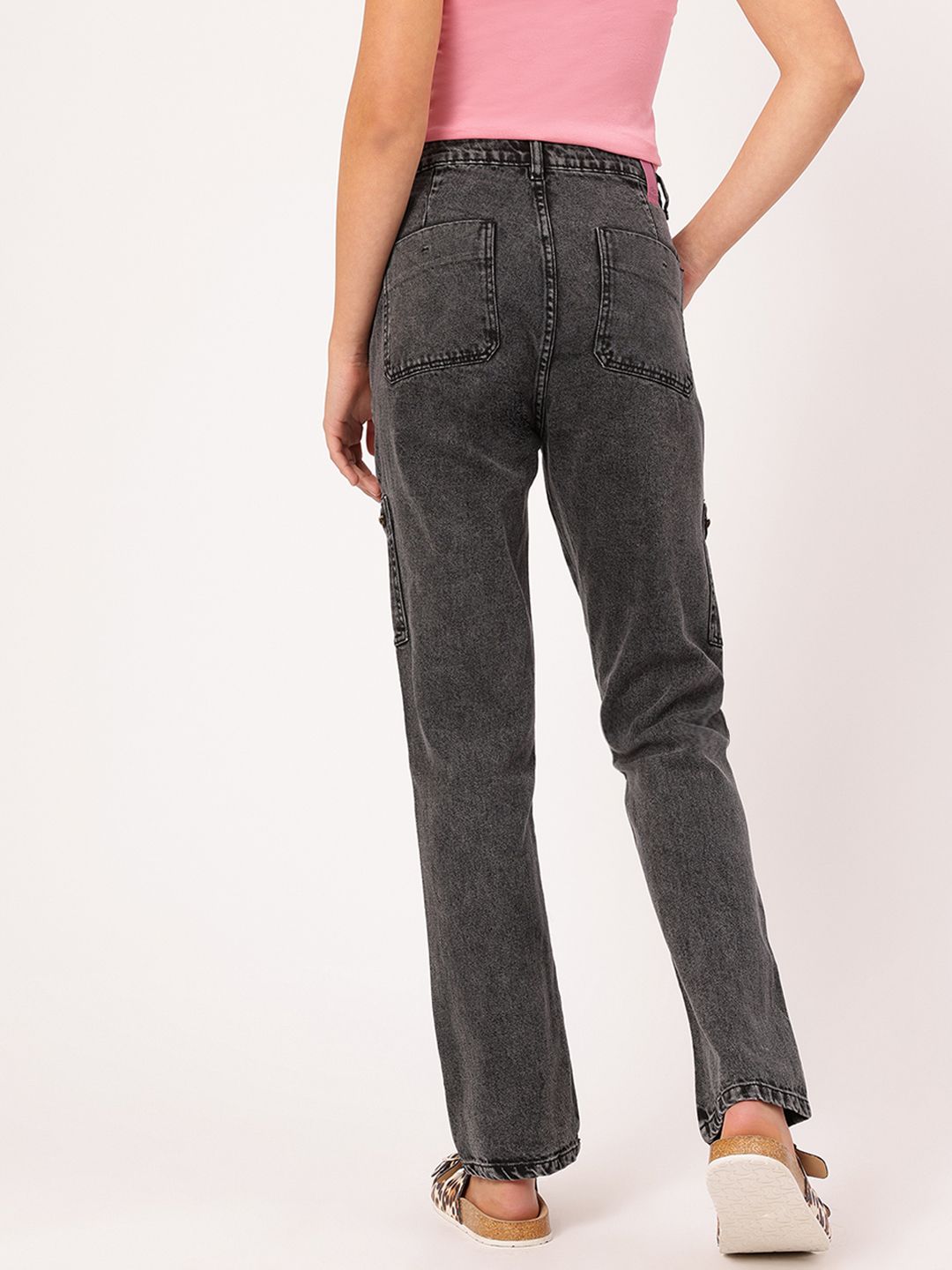 DressBerry Comfy Chic Straight Fit Pocket Detailed High-Waist Coloured Jeans
