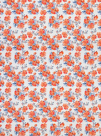 BOMBAY DYEING Florentine White Floral Pure Cotton 144TC Queen Bedsheet Set 2.28 m X 2.54m