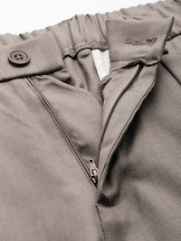 The Indian Garage Co. X Men Relaxed Straight Fit Textured Pleated Formal Trousers