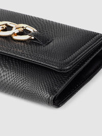 Lino Perros Women Snakeskin Textured Three Fold Wallet