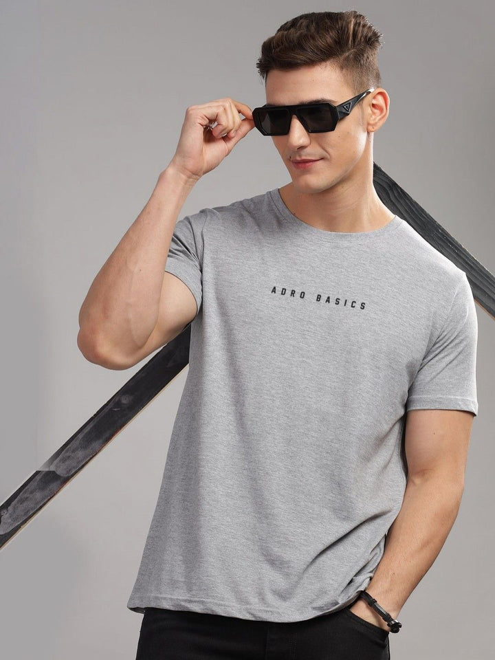 ADRO Men Typography Printed Raw Edge T-shirt