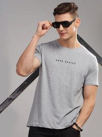 ADRO Men Typography Printed Raw Edge T-shirt