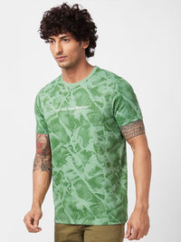 SPYKAR Abstract Printed Cotton T-Shirt