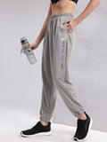 HRX by Hrithik Roshan Women Typography Print Mid-Rise Running Joggers