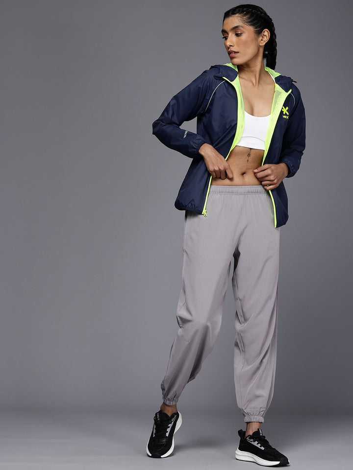 HRX by Hrithik Roshan Rapid-Dry Antimicrobial Running Hooded Sporty Jacket