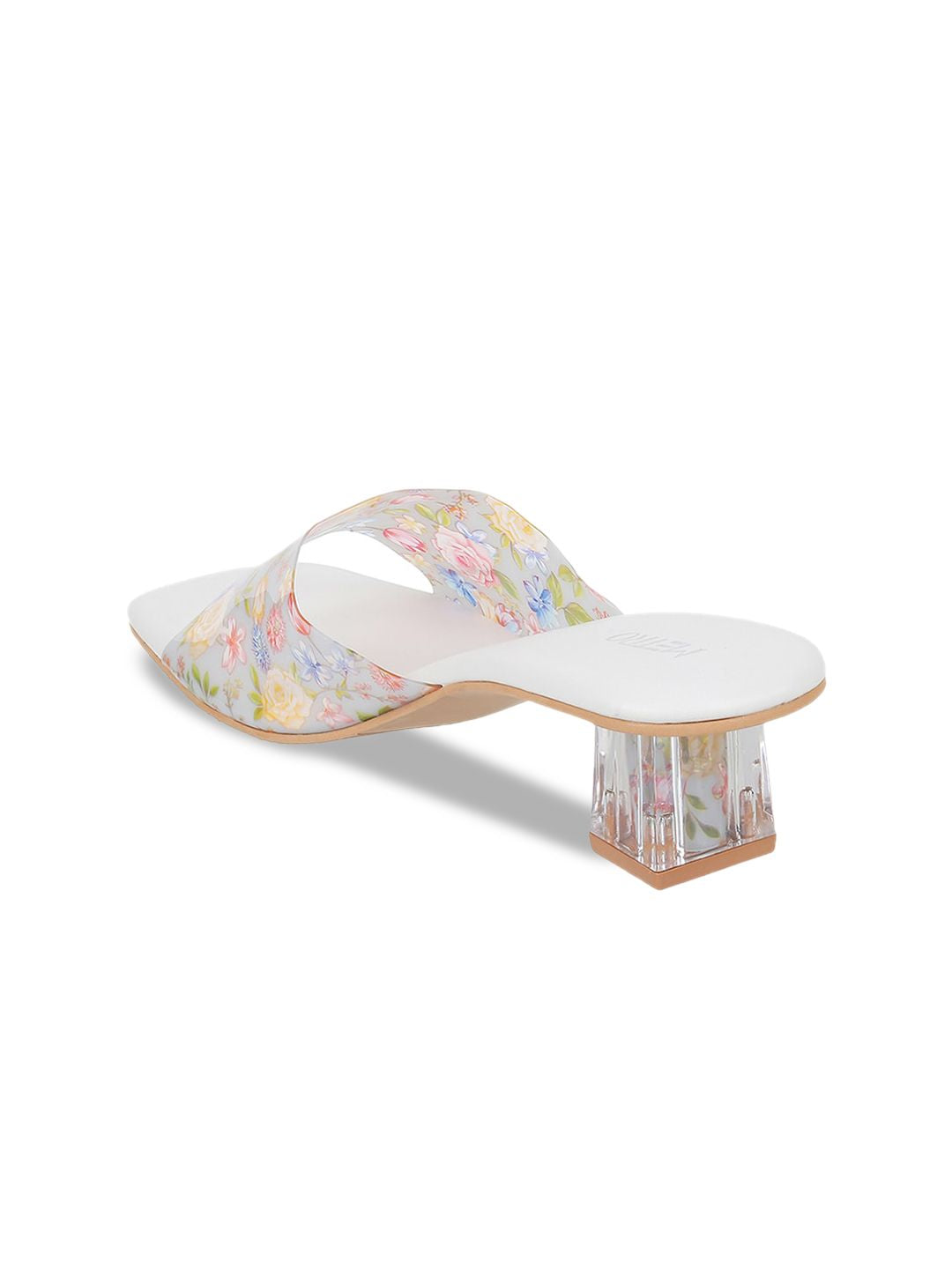 Metro Open Toe Printed Block Heels