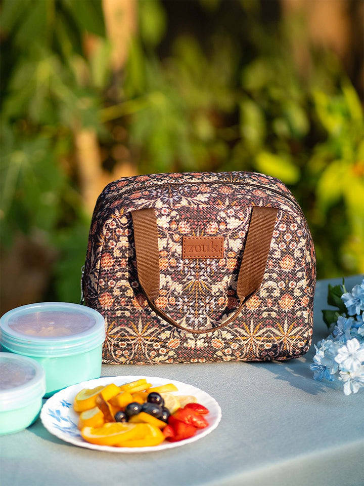 ZOUK Women Printed Insulated Lunch Bag