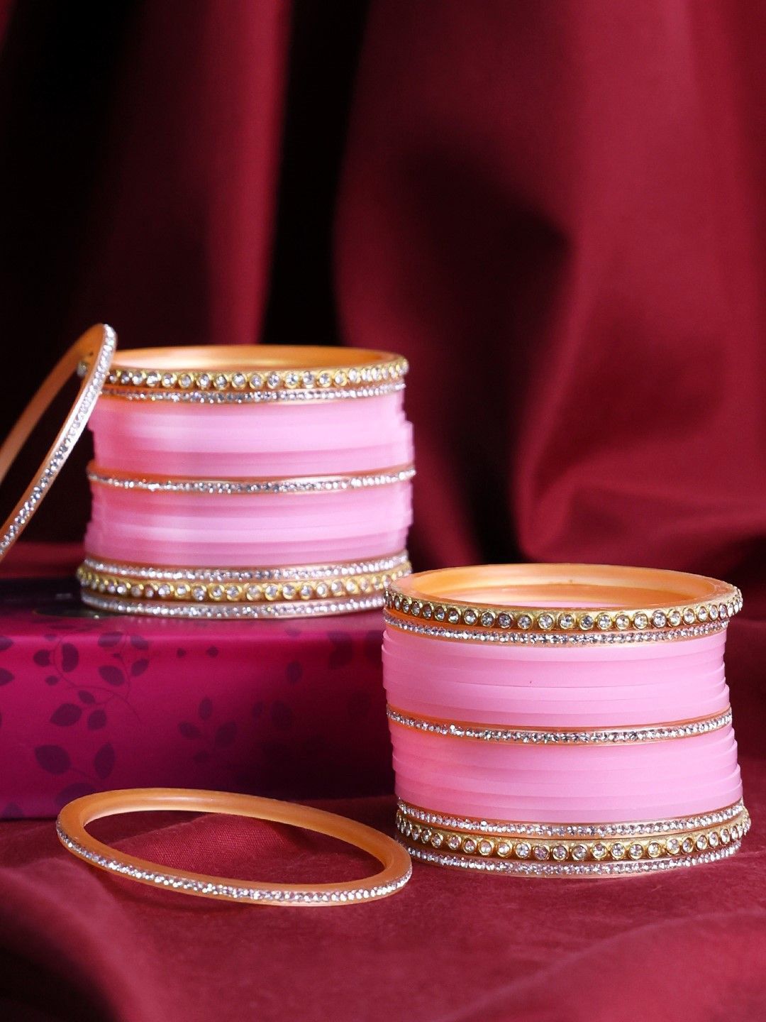 Set PANASH 2 Gelang Chuda Bertampal Batu Bersalut Emas