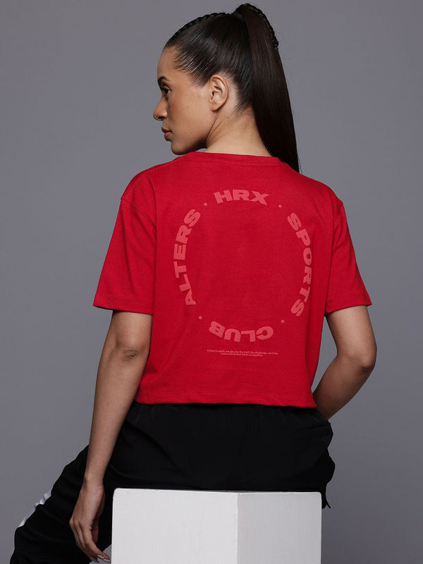 HRX oleh Hrithik Roshan Lifestyle Typography Print T-shirt Tanaman