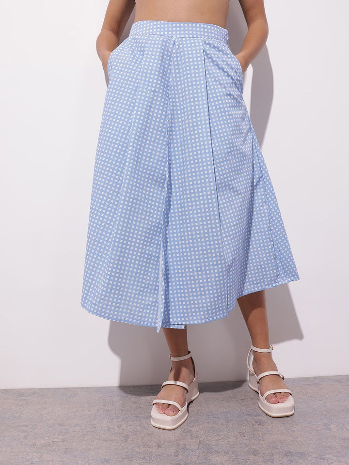 DressBerry Sporty Spice Print A-Line Midi Skirt