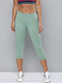 HRX by Hrithik Roshan Women Blue Solid 3/4th Training Tights