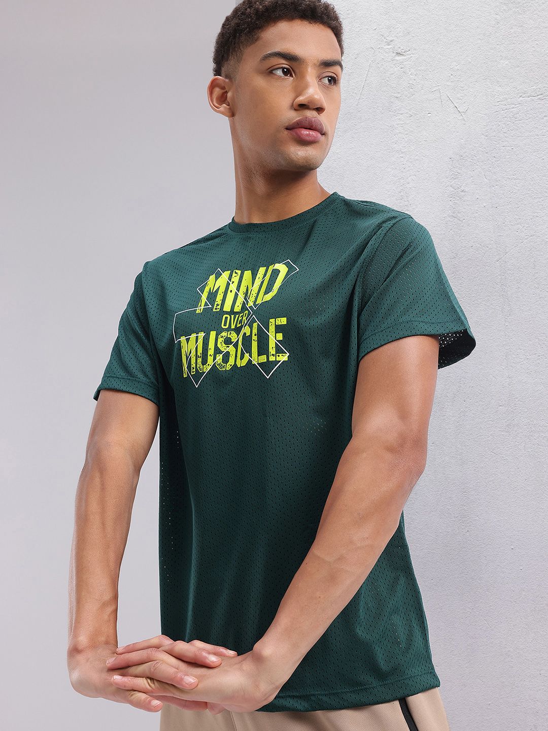 HRX by Hrithik Roshan Typography Printed Rapid-Dry Training T-shirt