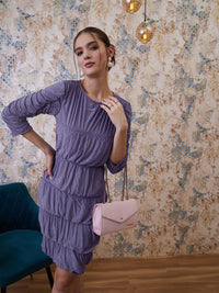 Athena Round Neck Party Sheath Dress