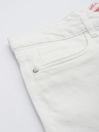 all about you Women Straight Fit High-Rise Slash Knee Stretchable Jeans