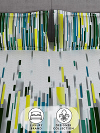 Story@home Grey & Green 180 TC Queen Bedsheet with 2 Pillow Covers