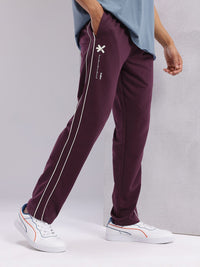 HRX by Hrithik Roshan Men Contrast Piping Mid-Rise Lifestyle Track Pants
