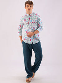 The Indian Garage Co Men Slim Fit Indie Printed Resortwear Shirt