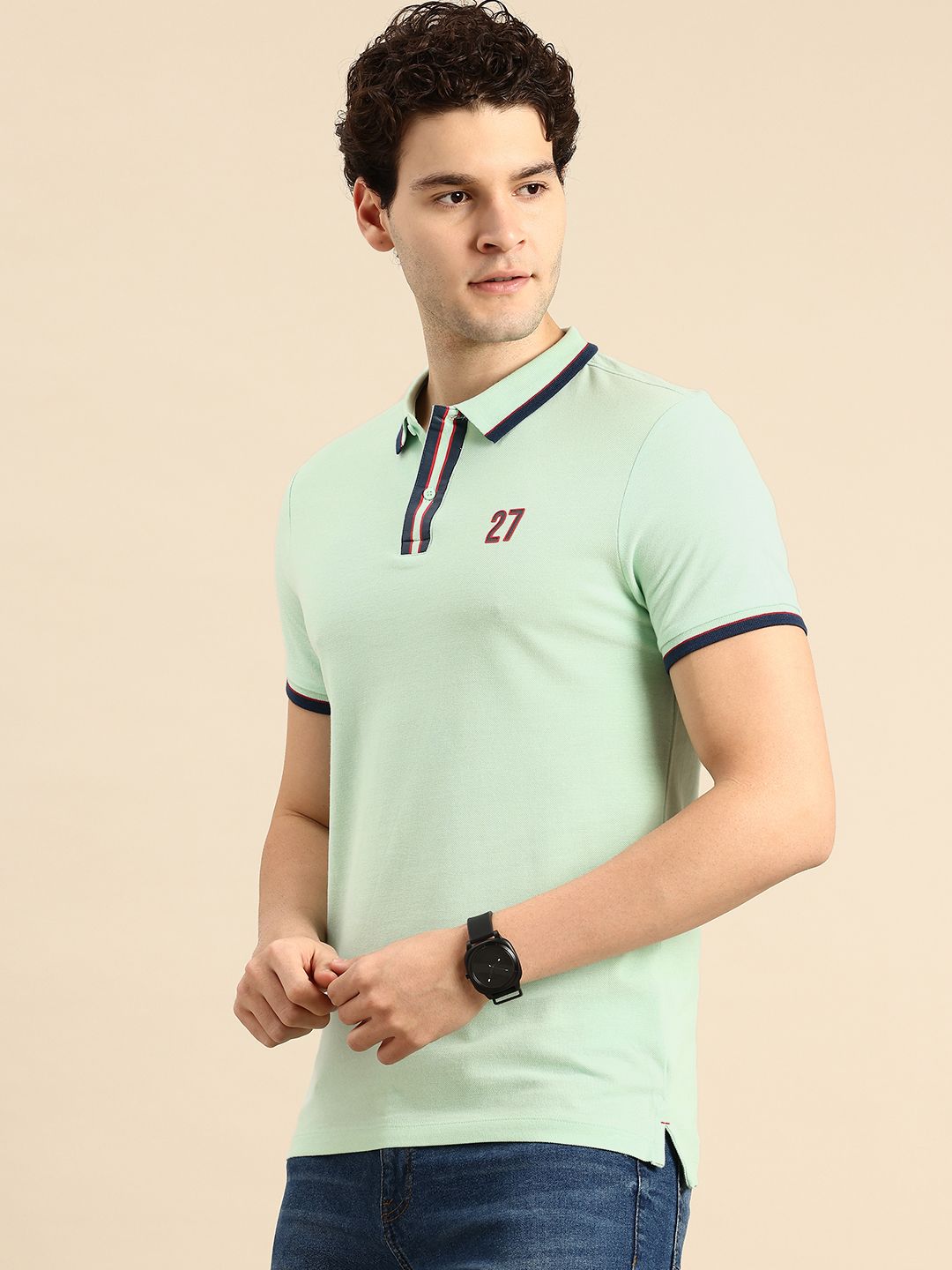 Being Human Pure Cotton Polo Collar Casual T-shirt