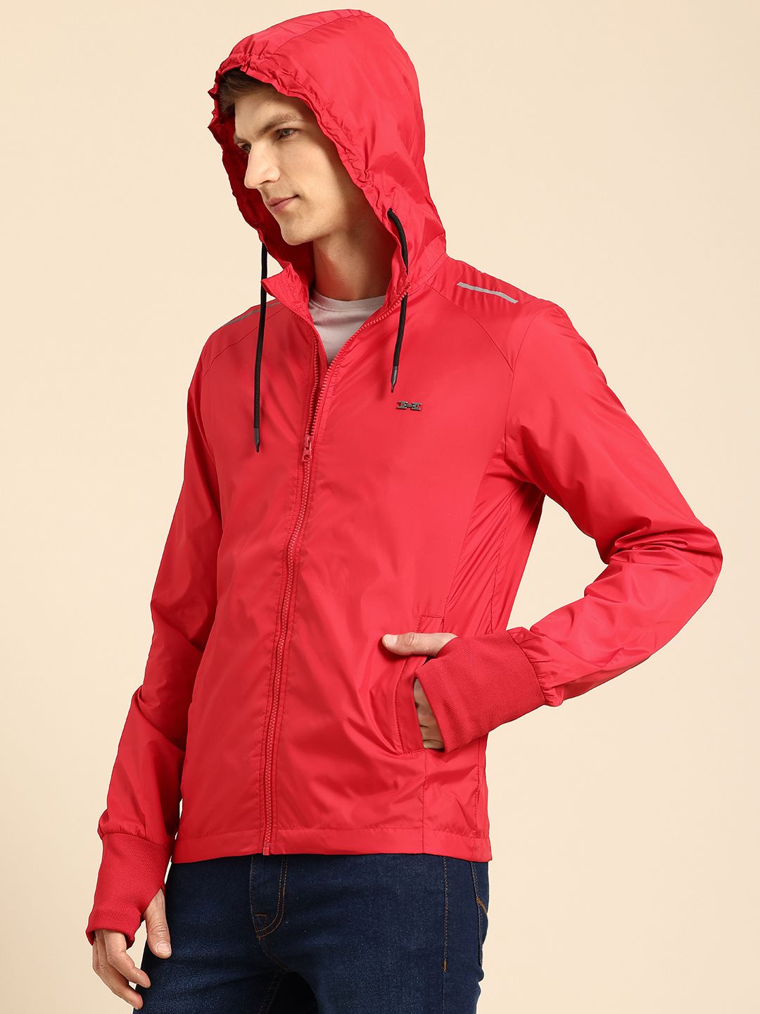 Being Human Windcheater Hooded Jacket with Ribbed Cuffs