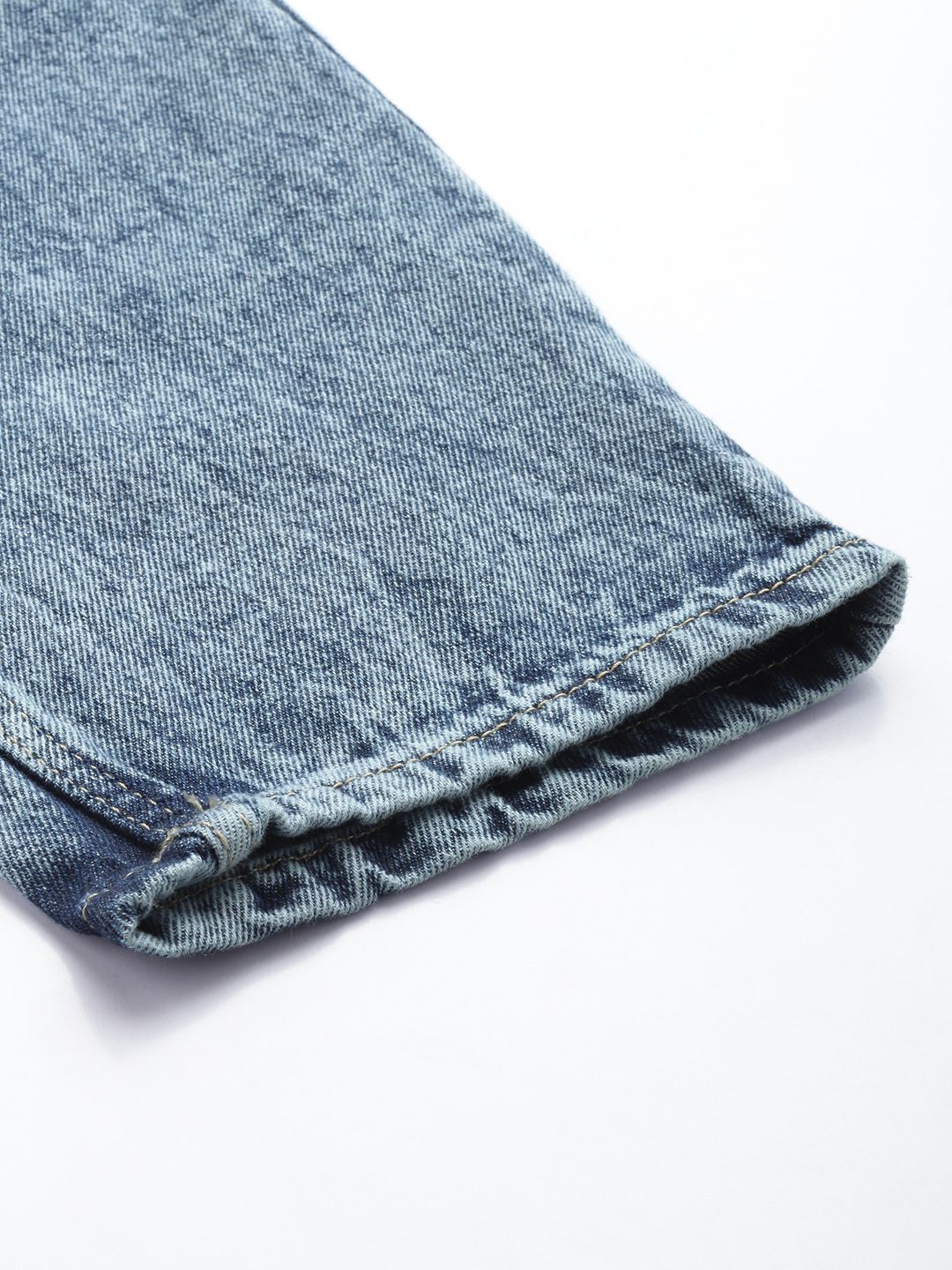 The Indian Garage Co Men Dad Fit Heavy Fade Pure Cotton Jeans