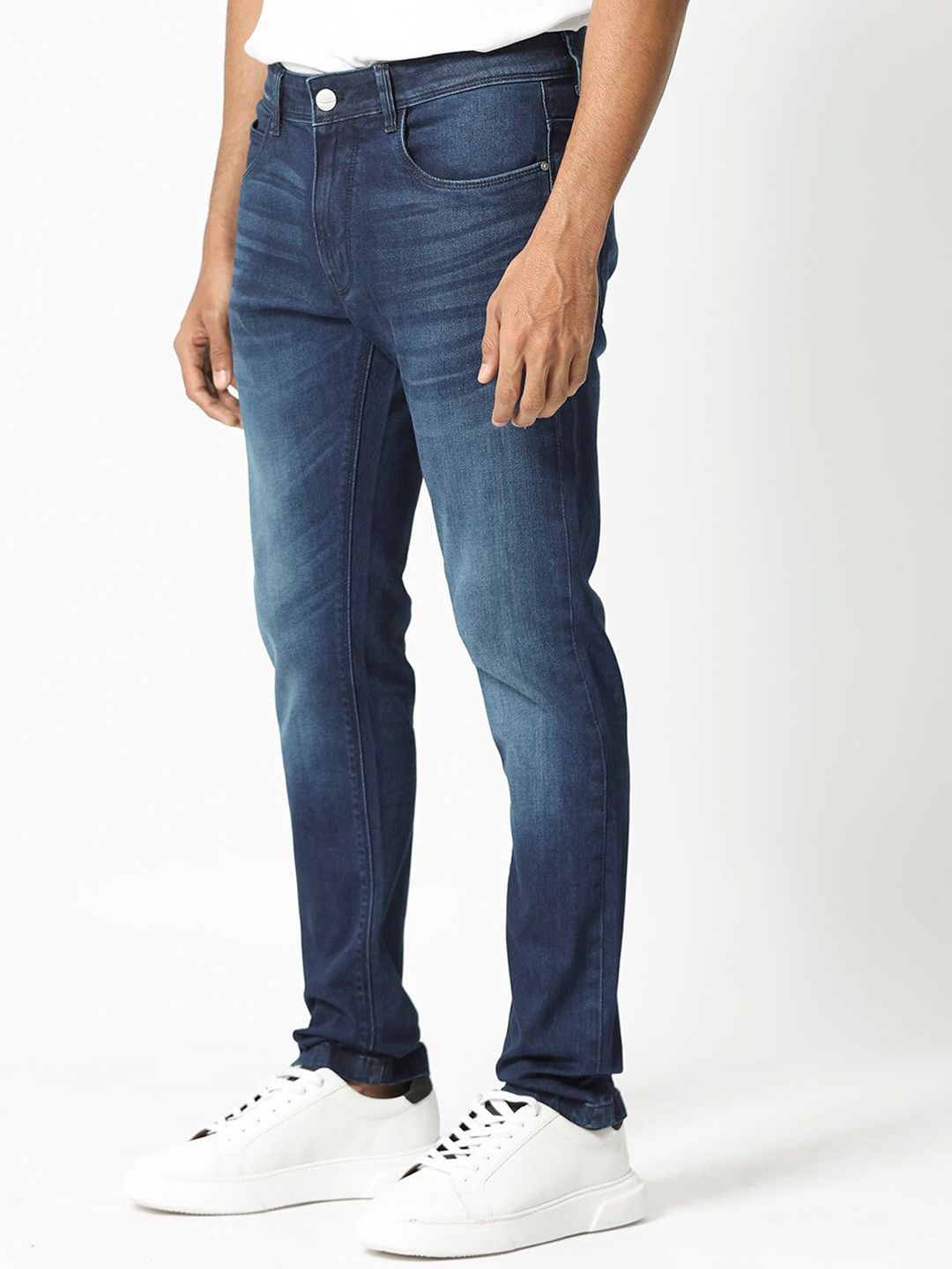 RARE RABBIT Men Night Slim Fit Mid-Rise Stretchable Jeans