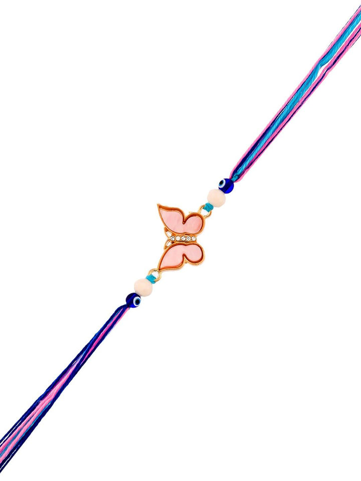 Voylla Kids Butterfly Charm Colourful Threads Rakhi