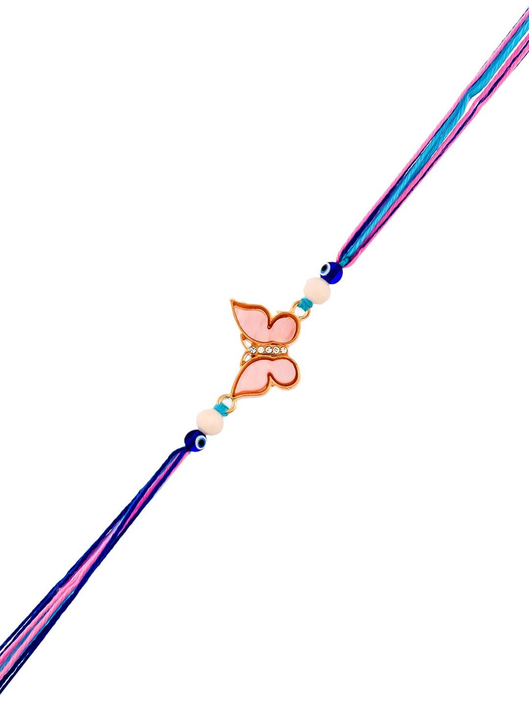 Voylla Kids Butterfly Charm Colourful Threads Rakhi