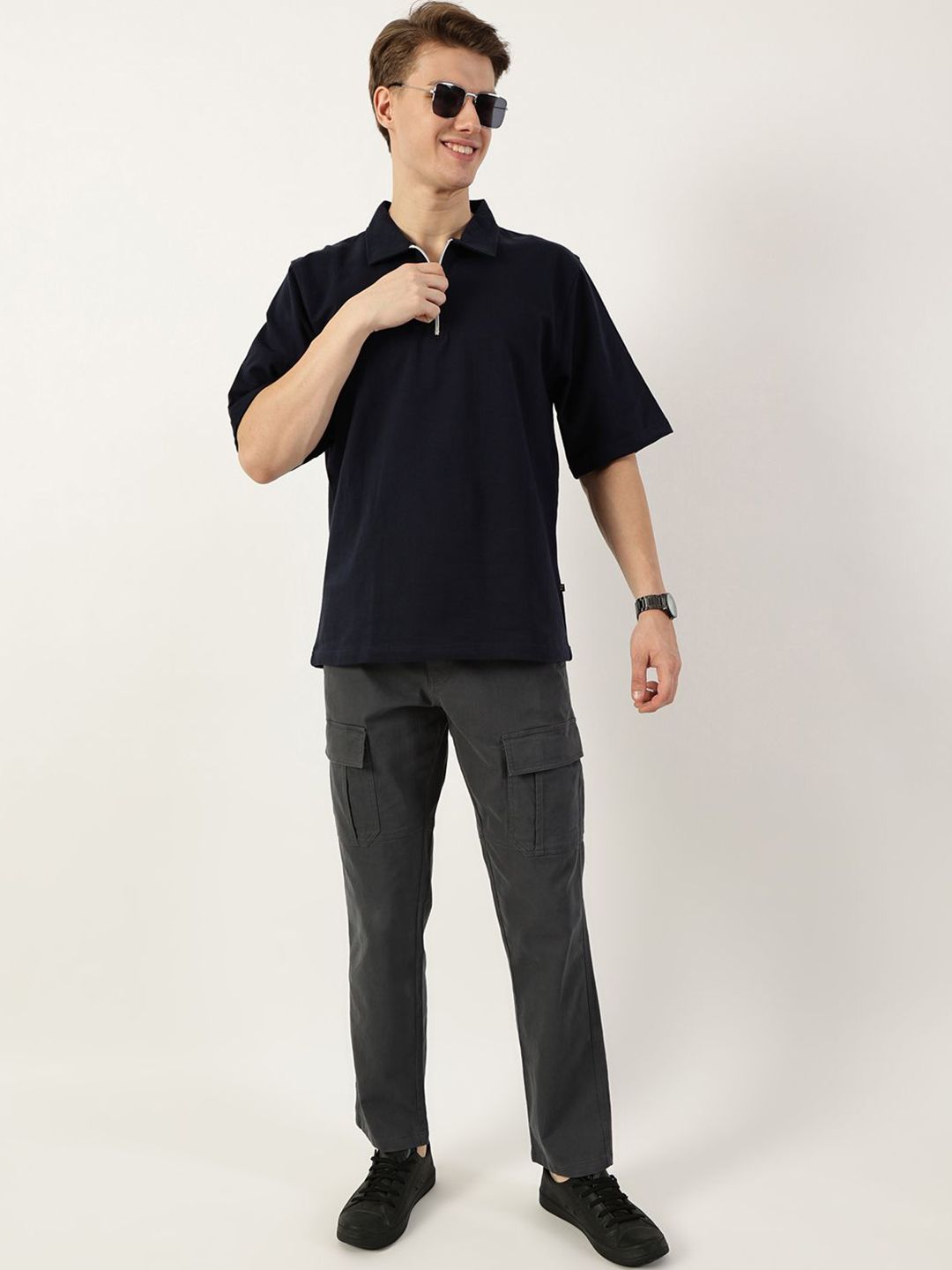 Thomas Scott Men Smart Easy Wash Cargos Trousers