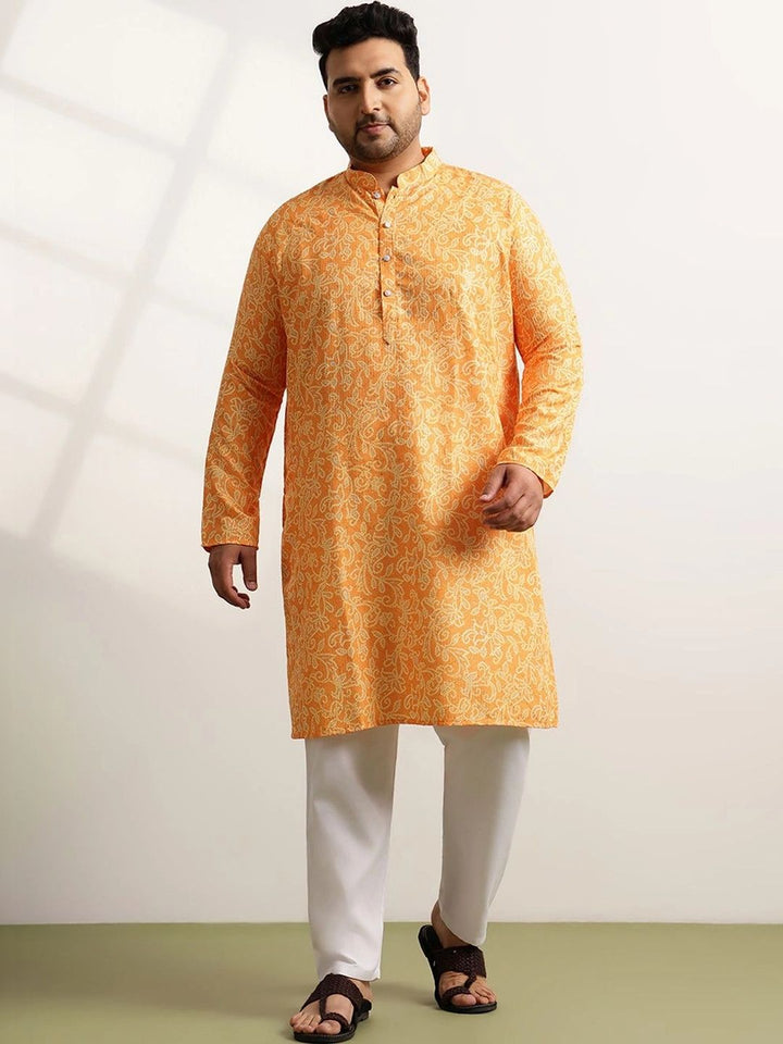 SOJANYA PLUS Men Ethnic Motifs Printed Regular Kurta with Pyjamas
