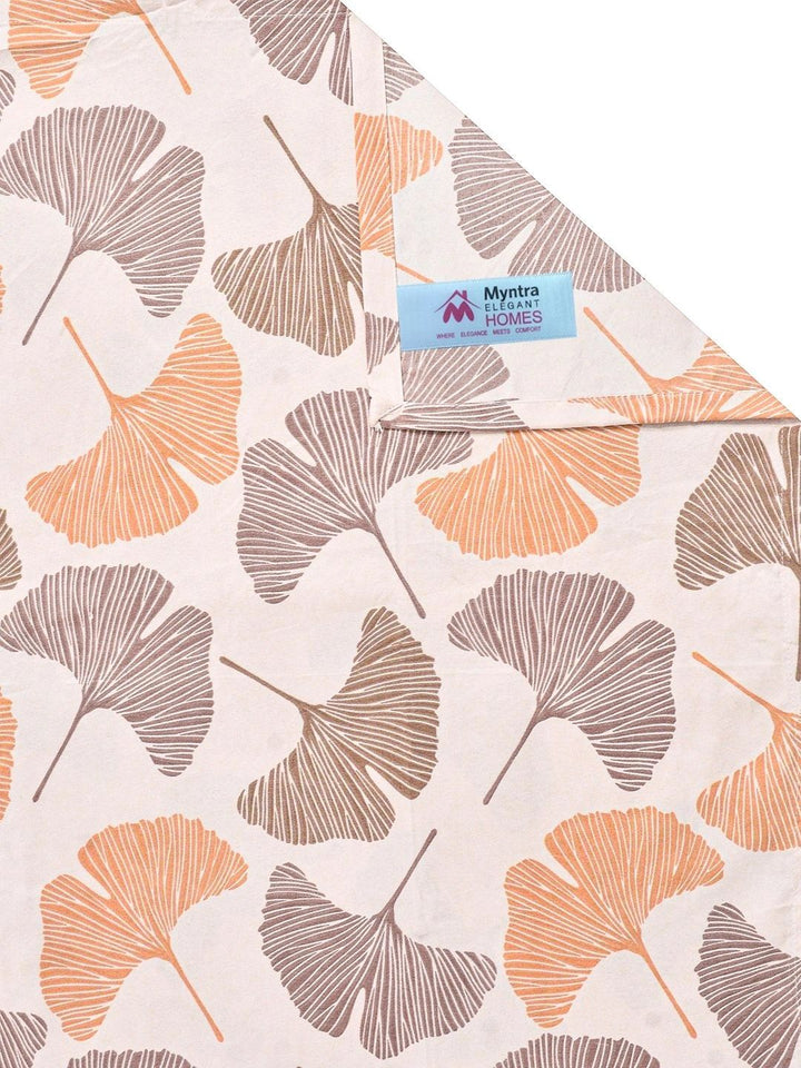 Myntra Elegant Homes Beige Floral 300 TC Queen Bedsheet with 2 Pillow Covers