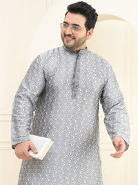 SOJANYA PLUS Plus Size Thread Work Kurta with Pyjamas