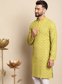 Anouk Ethnic Motifs Embroidered Thread Work Cotton Kurta