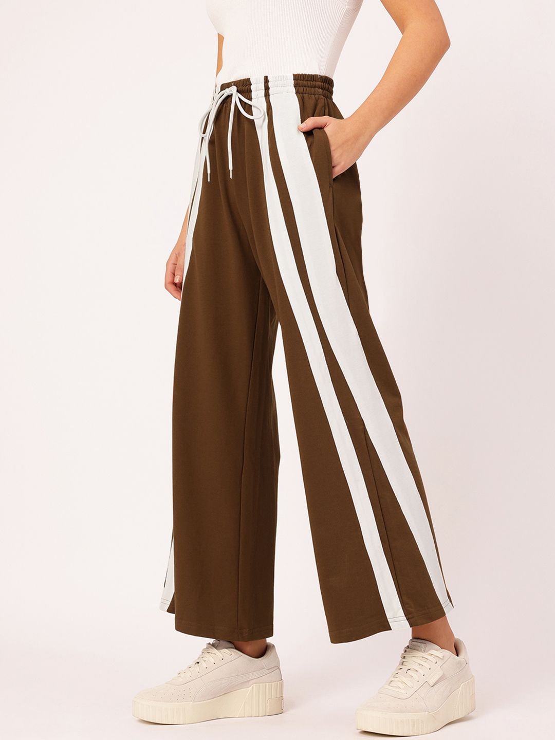 DressBerry Women Streetwear Chic Side Striped Track Pants