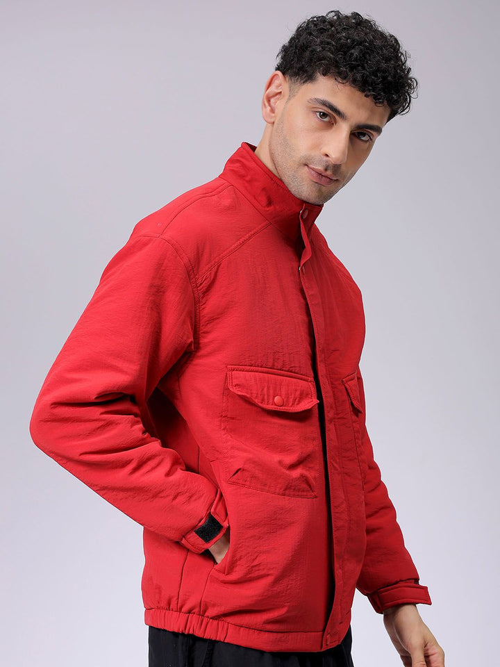 The Indian Garage Co Men Quilted Jacket with Patchwork