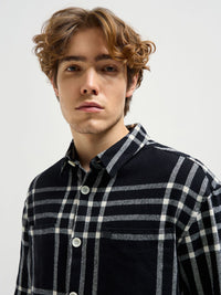 THE BEAR HOUSE Men Spread Collar Tartan Checked Cotton Relaxed Fit Casual Shirt