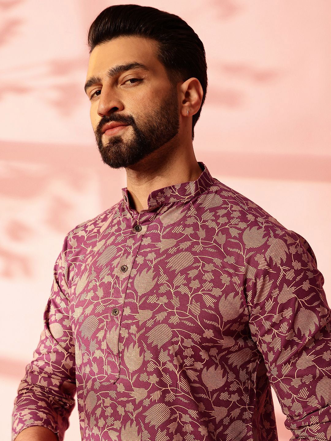 Anouk Men Floral Printed Regular Kurta with Pyjamas