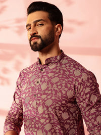 Anouk Men Floral Printed Regular Kurta with Pyjamas