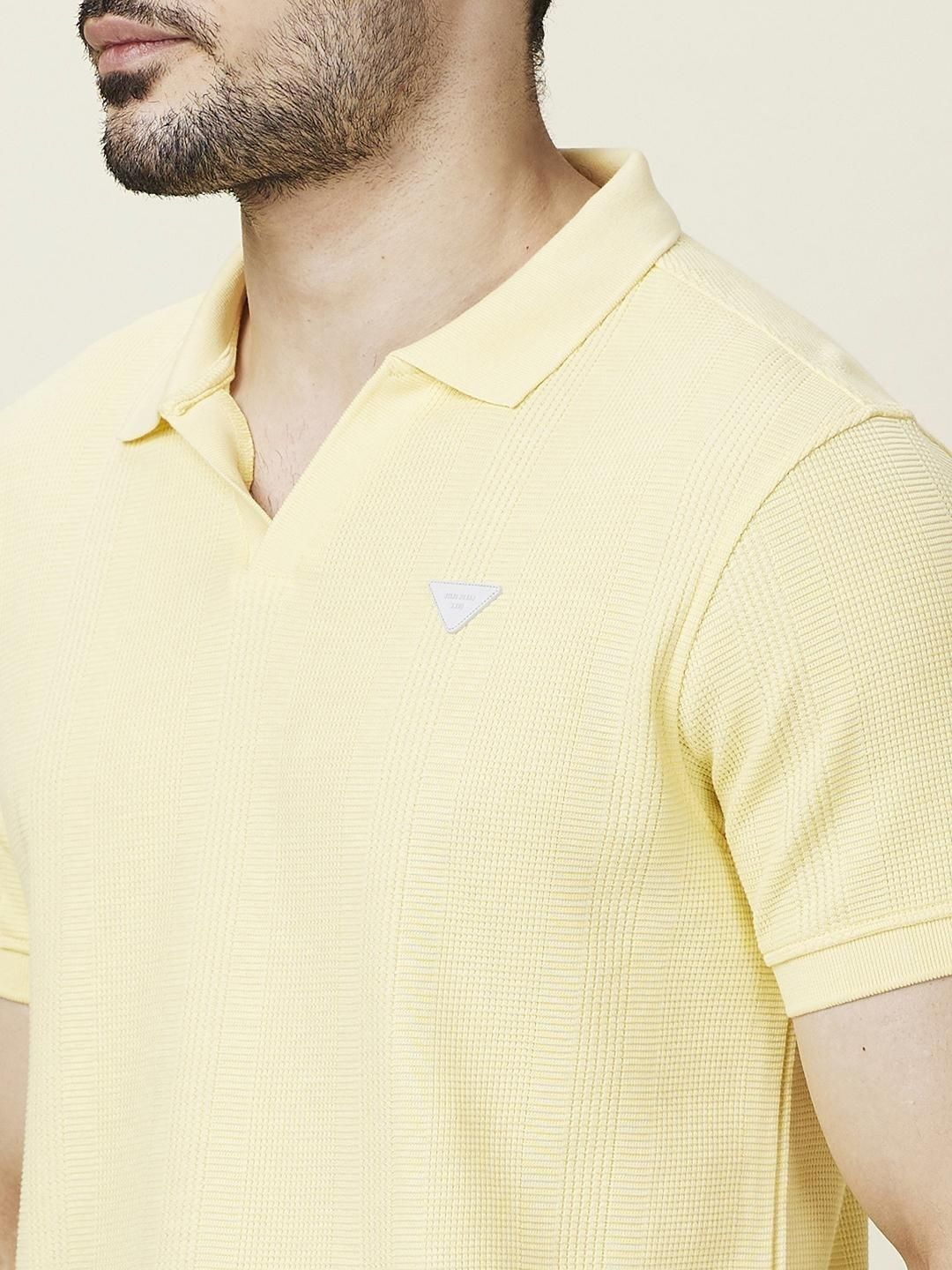 Being Human Men Self Design Polo Collar Slim Fit T-shirt